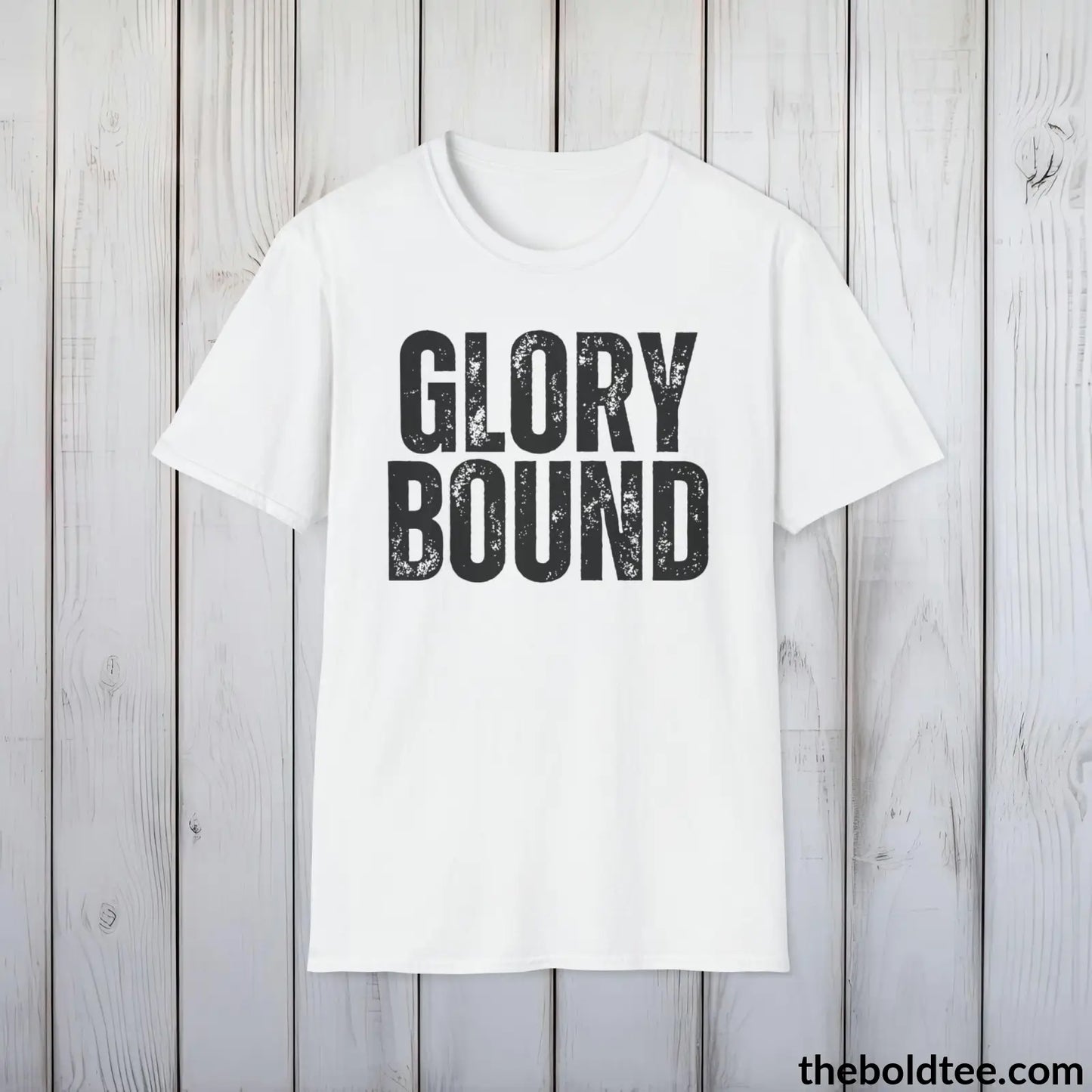 T-Shirt White / S GLORY BOUND Military Tee - Strong & Versatile Cotton Crewneck T-Shirt - 9 Bold Colors