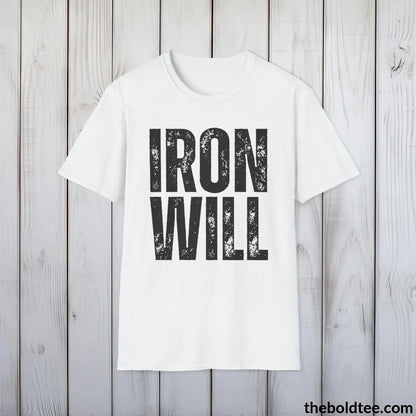 T-Shirt White / S IRON WILL Military Tee - Strong & Versatile Cotton Crewneck T-Shirt - 9 Bold Colors