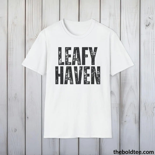 T-Shirt White / S LEAFY HAVEN Gardening Tee - Soft & Strong Cotton Crewneck Unisex T-Shirt - 8 Trendy Colors