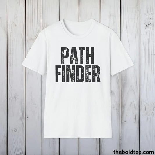 T-Shirt White / S PATH FINDER Hiking Tee - Sustainable & Soft Cotton Crewneck Unisex T-Shirt - 8 Trendy Colors