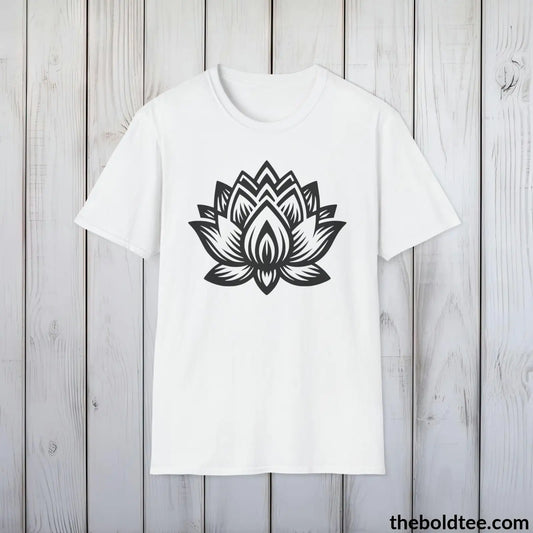 T-Shirt White / S Peaceful Yoga Tee - Sustainable & Soft Cotton Crewneck Unisex T-Shirt - 8 Serene Colors