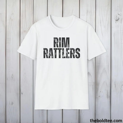 T-Shirt White / S RIM RATTLERS Basketball Tee - Sustainable & Soft Cotton Crewneck Unisex T-Shirt - 9 Bold Colors