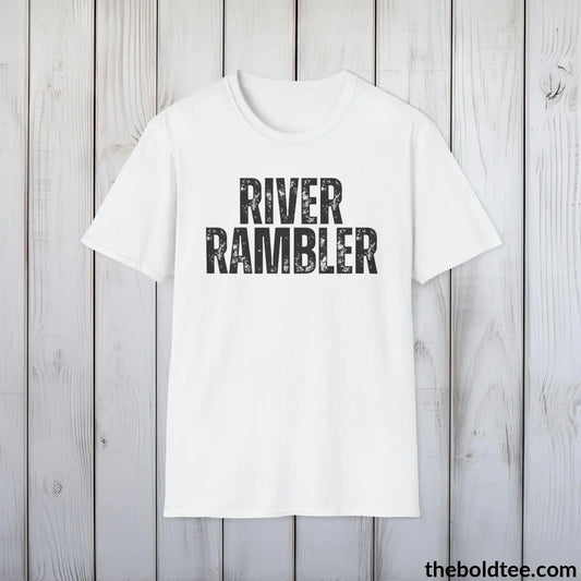 T-Shirt White / S RIVER RAMBLER Hiking Tee - Sustainable & Soft Cotton Crewneck Unisex T-Shirt - 8 Trendy Colors