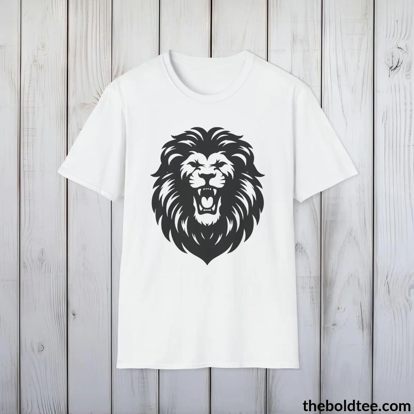 T-Shirt White / S Roaring Lion Tee - Bold Urban Cotton T-Shirt - 9 Bright Colors Available