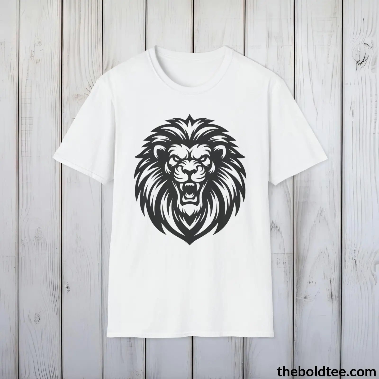 T-Shirt White / S Roaring Lion Tee - Bold Urban Cotton T-Shirt - 9 Bright Colors Available