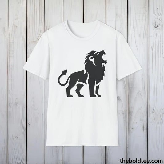 T-Shirt White / S Roaring Lion Tee - Bold Urban Cotton T-Shirt - 9 Bright Colors Available