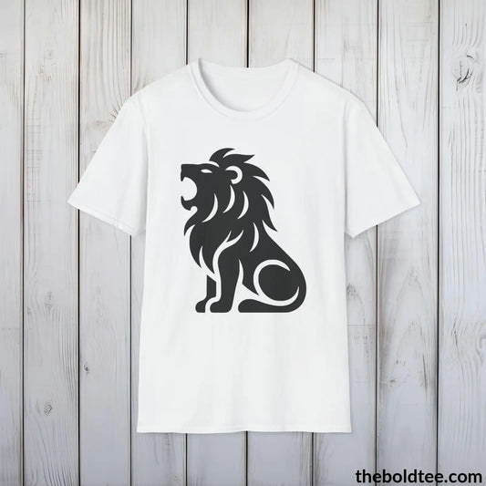 T-Shirt White / S Roaring Lion Tee - Bold Urban Cotton T-Shirt - 9 Bright Colors Available