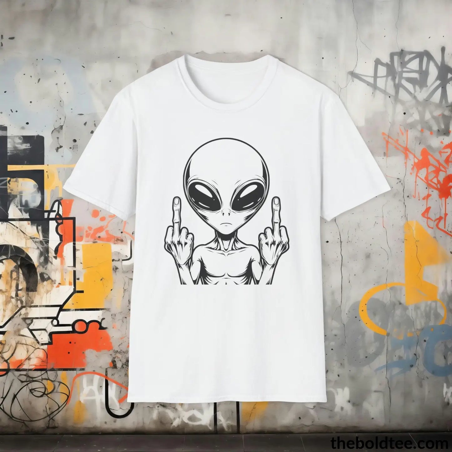 T-Shirt White / S Sassy Alien Attitude T-Shirt: Soft, Casual, and Unapologetically Alien - Edgy Cotton Crewneck - Cheeky Humor to Your Wardrobe in 8 Colors