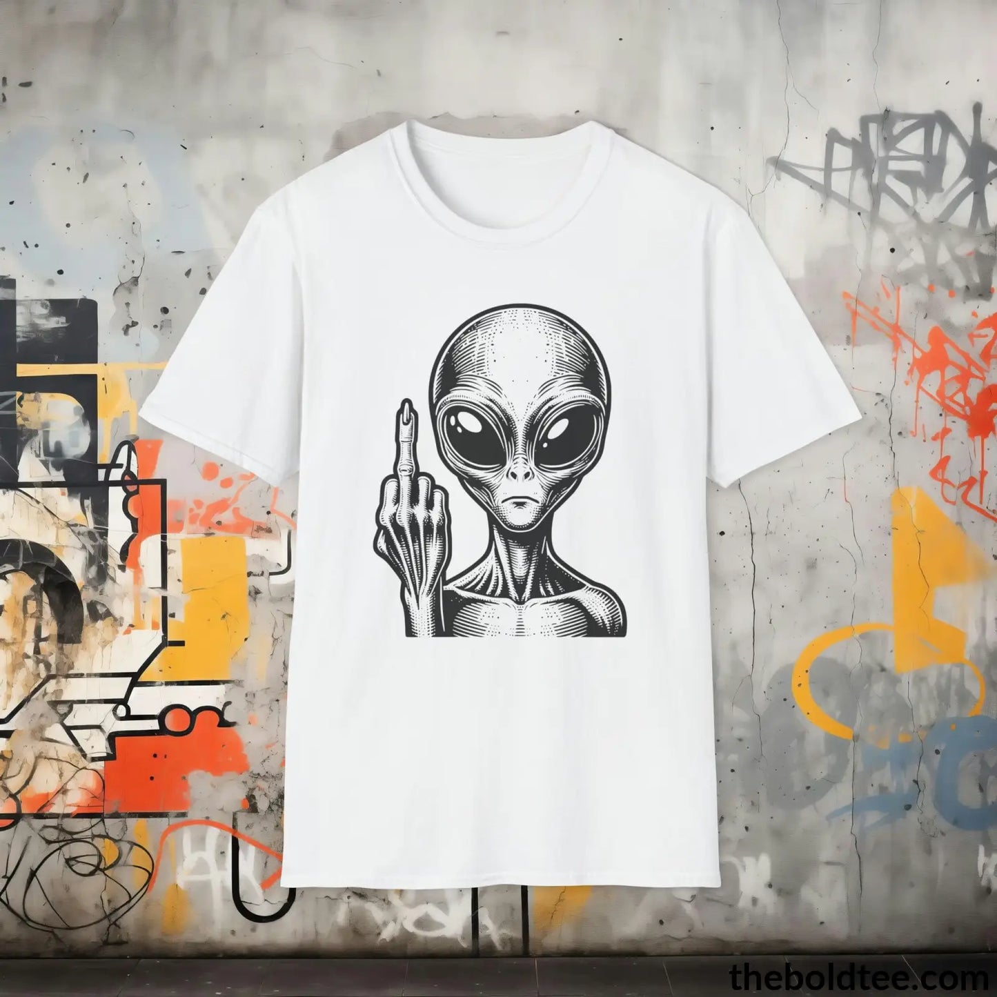 T-Shirt White / S Sassy Alien Attitude T-Shirt: Soft, Casual, and Unapologetically Alien - Edgy Cotton Crewneck - Cheeky Humor to Your Wardrobe in 8 Colors