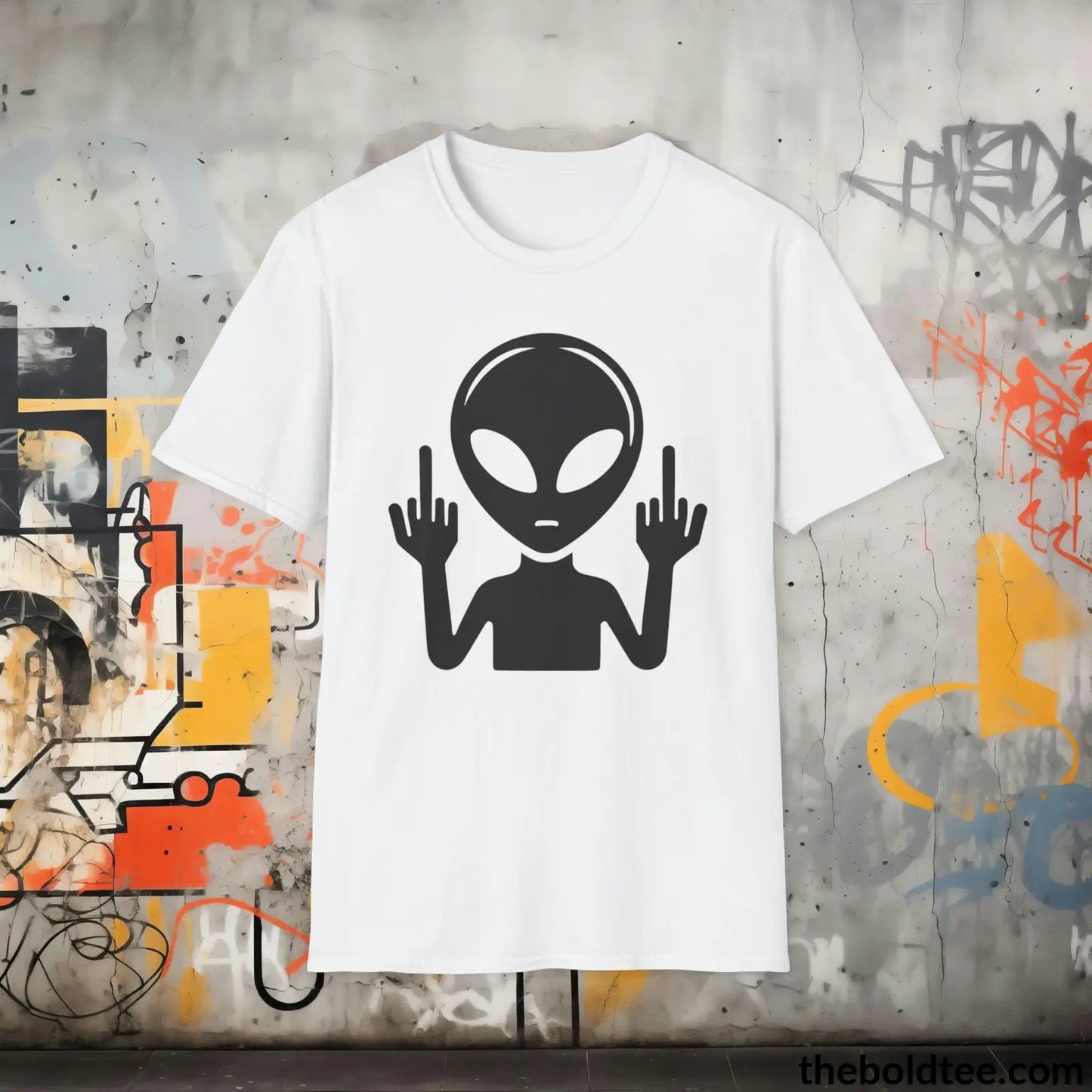 T-Shirt White / S Sassy Alien Attitude T-Shirt: Soft, Casual, and Unapologetically Alien - Edgy Cotton Crewneck - Cheeky Humor to Your Wardrobe in 8 Colors