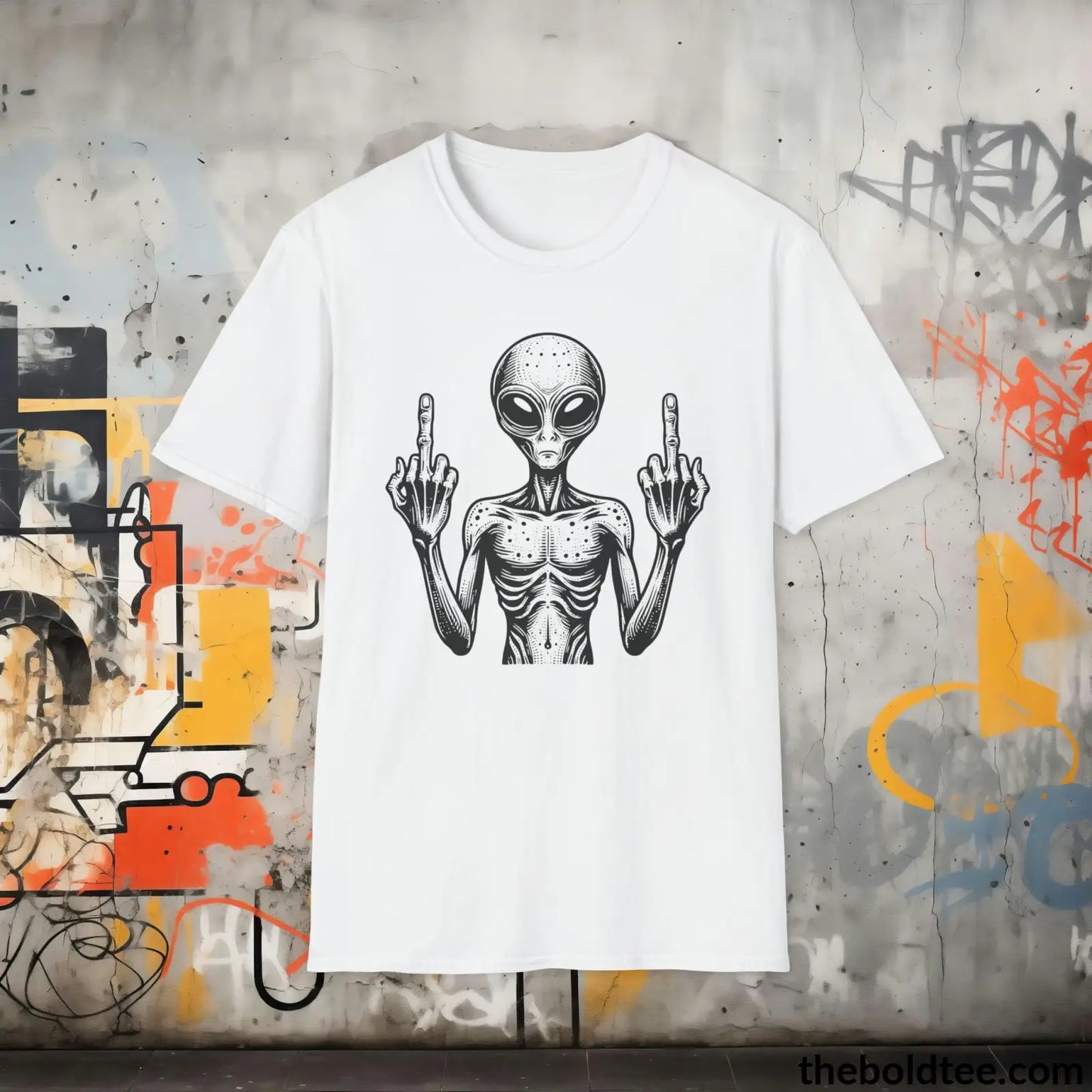 T-Shirt White / S Sassy Alien Attitude T-Shirt: Soft, Casual, and Unapologetically Alien - Edgy Cotton Crewneck - Cheeky Humor to Your Wardrobe in 8 Colors