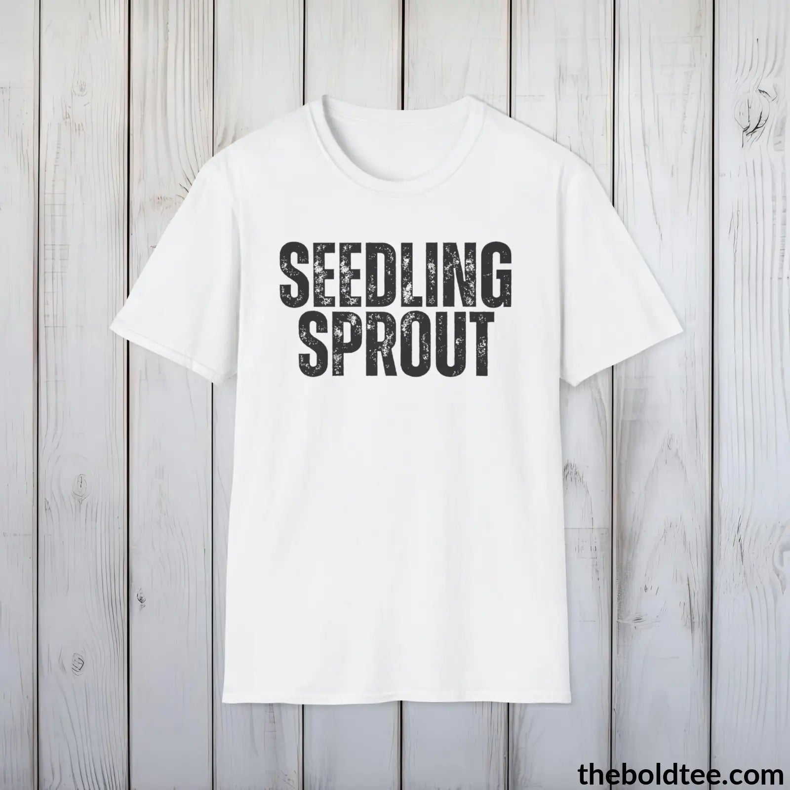 T-Shirt White / S SEEDLING SPROUT Gardening Tee - Soft & Strong Cotton Crewneck Unisex T-Shirt - 8 Trendy Colors