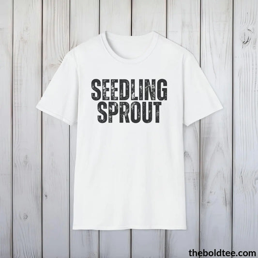 T-Shirt White / S SEEDLING SPROUT Gardening Tee - Soft & Strong Cotton Crewneck Unisex T-Shirt - 8 Trendy Colors