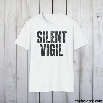 T-Shirt White / S SILENT VIGIL Military Tee - Strong & Versatile Cotton Crewneck T-Shirt - 9 Bold Colors