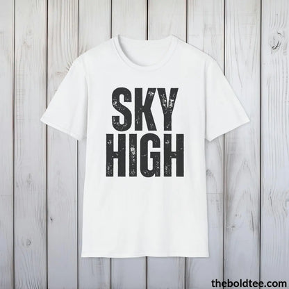 T-Shirt White / S SKY HIGH Basketball Tee - Sustainable & Soft Cotton Crewneck Unisex T-Shirt - 9 Bold Colors