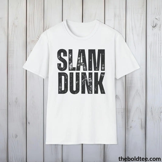T-Shirt White / S SLAM DUNK Basketball Tee - Sustainable & Soft Cotton Crewneck Unisex T-Shirt - 9 Bold Colors