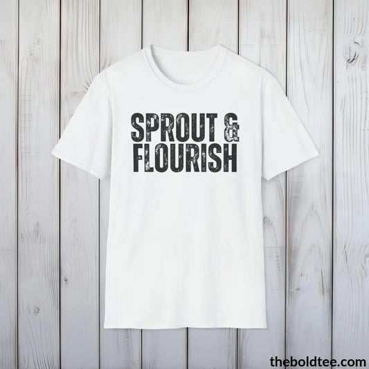 T-Shirt White / S SPROUT & FLOURISH Gardening Tee - Soft & Strong Cotton Crewneck Unisex T-Shirt - 8 Trendy Colors
