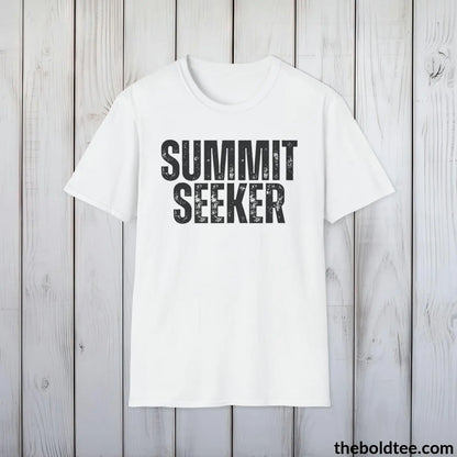 T-Shirt White / S SUMMIT SEEKER Hiking Tee - Sustainable & Soft Cotton Crewneck Unisex T-Shirt - 8 Trendy Colors