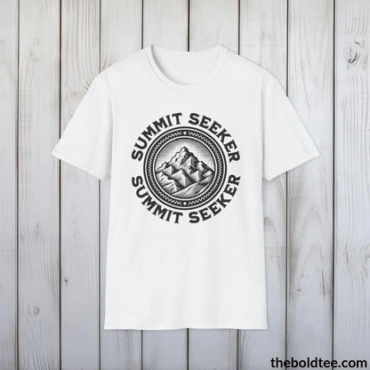 T-Shirt White / S SUMMIT SEEKER Hiking Tee - Sustainable & Soft Cotton Crewneck Unisex T-Shirt - 8 Trendy Colors