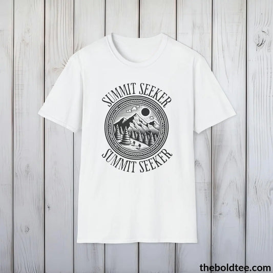 T-Shirt White / S SUMMIT SEEKER Hiking Tee - Sustainable & Soft Cotton Crewneck Unisex T-Shirt - 8 Trendy Colors
