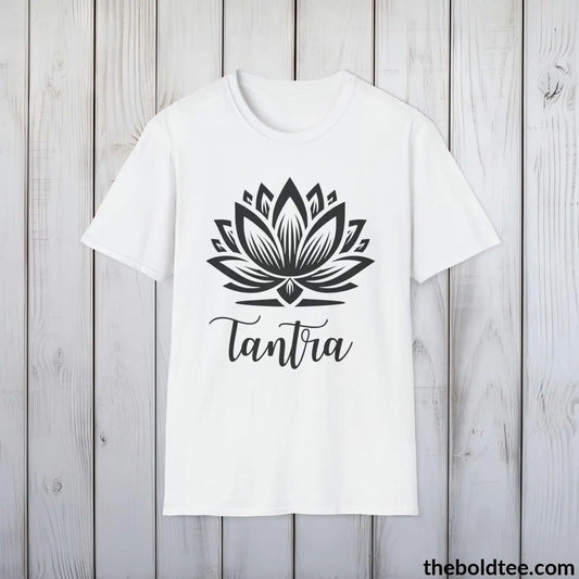 T-Shirt White / S Tantra Yoga Tee - Sustainable & Soft Cotton Crewneck Unisex T-Shirt - 9 Bold Colors