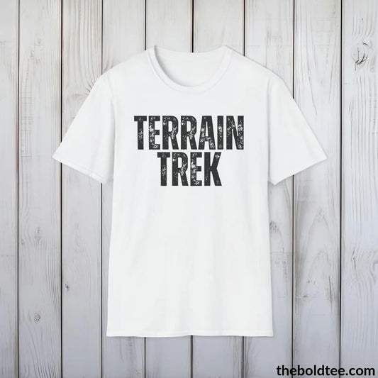 T-Shirt White / S TERRAIN TREK Hiking Tee - Sustainable & Soft Cotton Crewneck Unisex T-Shirt - 8 Trendy Colors