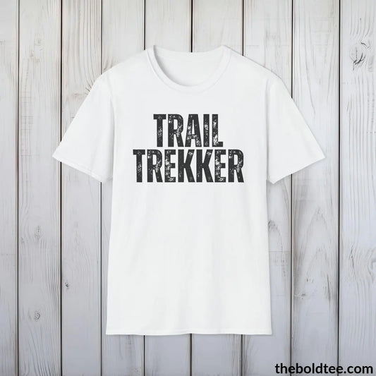 T-Shirt White / S TRAIL TREKKER Hiking Tee - Sustainable & Soft Cotton Crewneck Unisex T-Shirt - 8 Trendy Colors