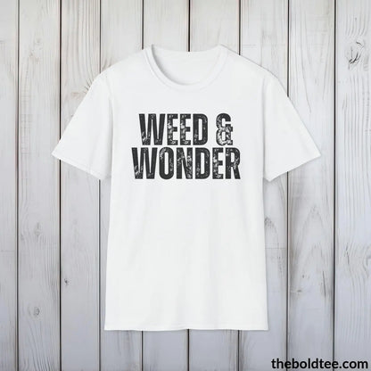 T-Shirt White / S WEED & WONDER Gardening Tee - Soft & Strong Cotton Crewneck Unisex T-Shirt - 8 Trendy Colors