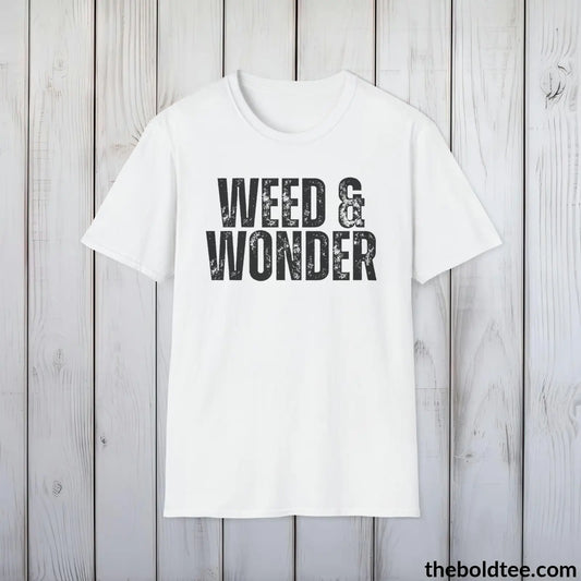 T-Shirt White / S WEED & WONDER Gardening Tee - Soft & Strong Cotton Crewneck Unisex T-Shirt - 8 Trendy Colors
