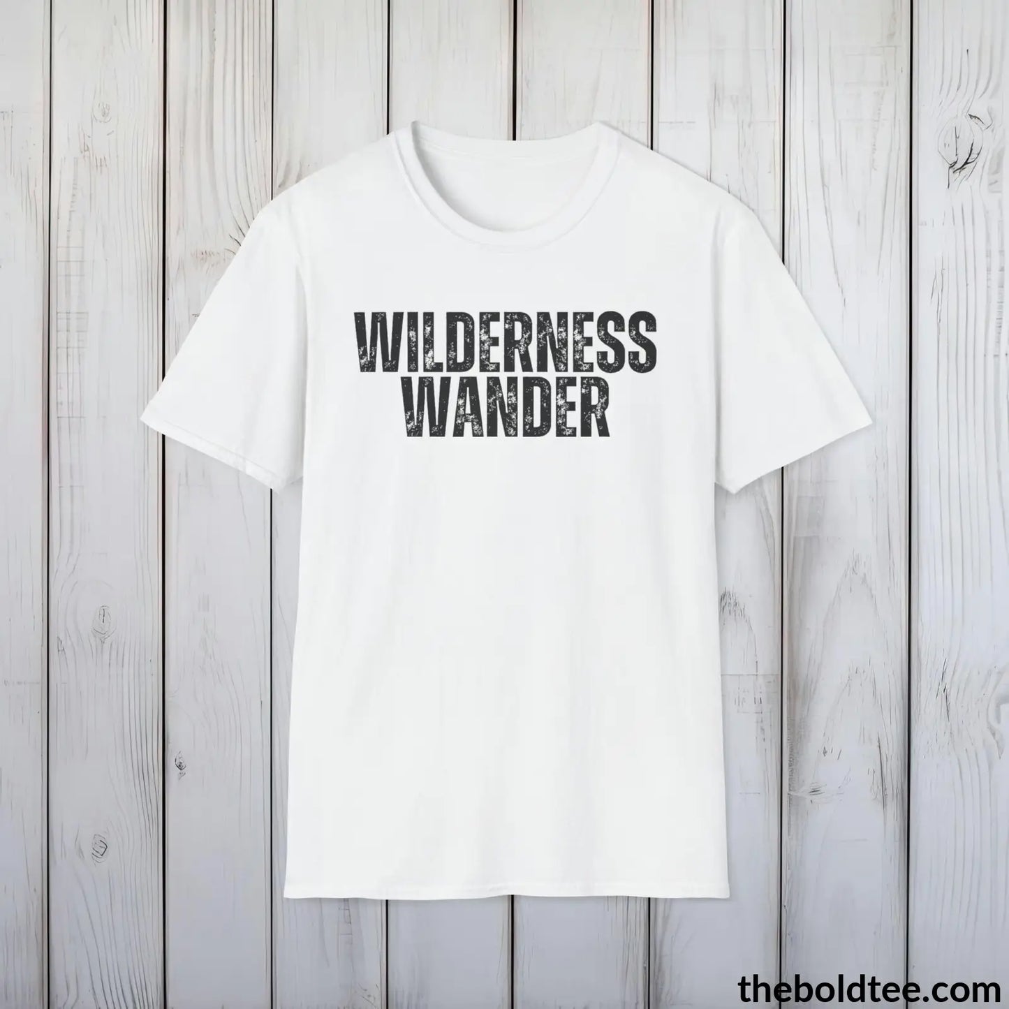 T-Shirt White / S WILDERNESS WANDERER Hiking Tee - Sustainable & Soft Cotton Crewneck Unisex T-Shirt - 8 Trendy Colors