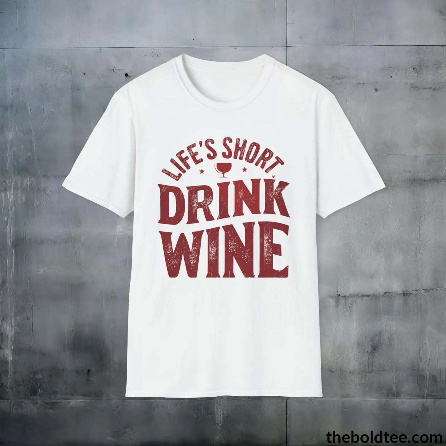 T-Shirt White / S Wine Lover's Delight T-Shirt - Wine Enthusiast's Softstyle Shirt - Perfect Gift for Cool Friends - 100% Ring-Spun Cotton - 3 Colors