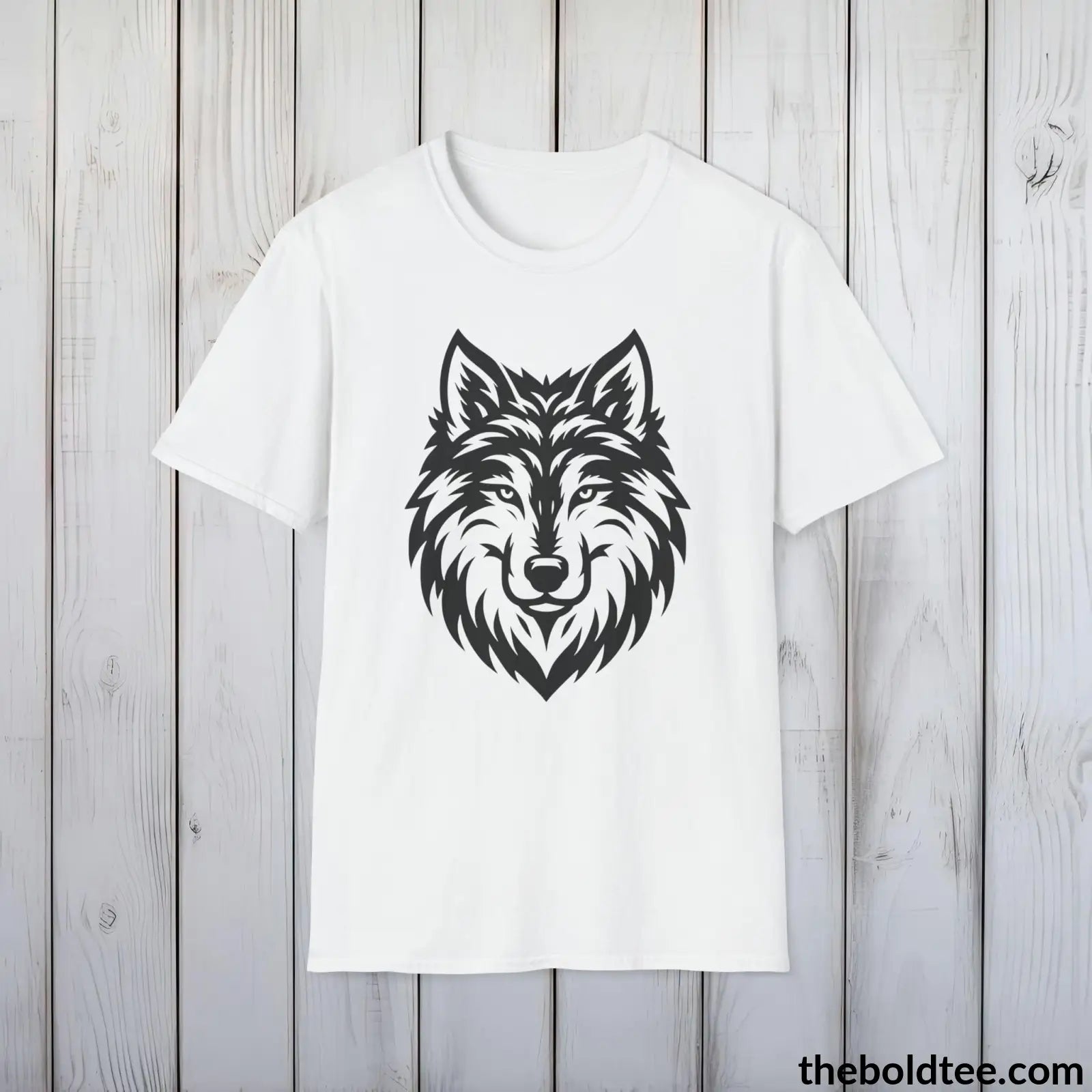 T-Shirt White / S Wolf Tee - Casual, Sustainable & Soft Cotton Crewneck Unisex T-Shirt - in 9 Bold Colors