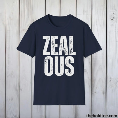 T-Shirt ZEALOUS Tee - Casual, Sustainable & Soft Cotton Crewneck Unisex T-Shirt - 9 Bold Colors