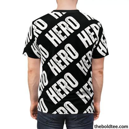 The Hero Tee - Premium All Over Print Crewneck Prints