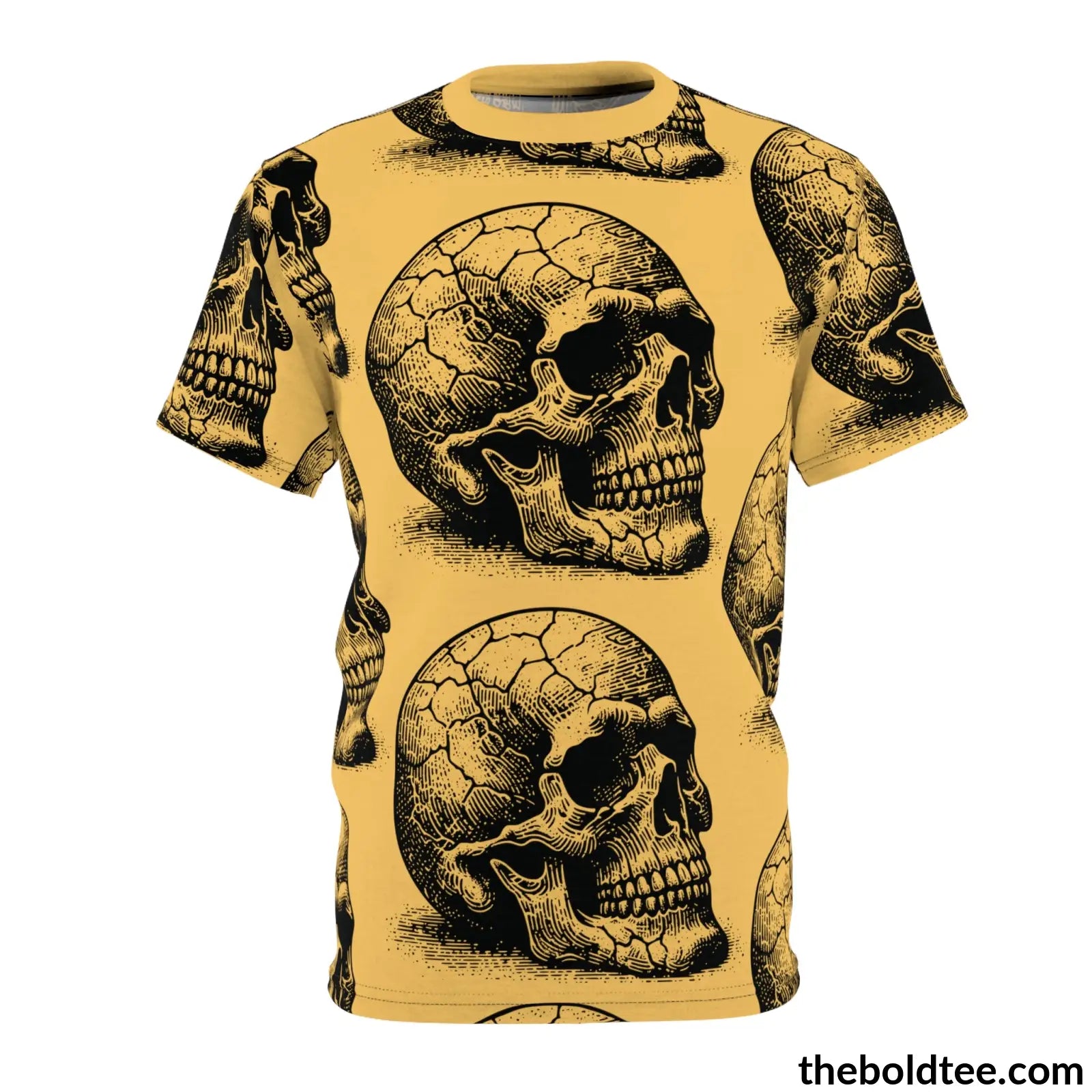 The Skull Tee - Premium All Over Print Crewneck Black Stitching / 6 Oz. S Prints