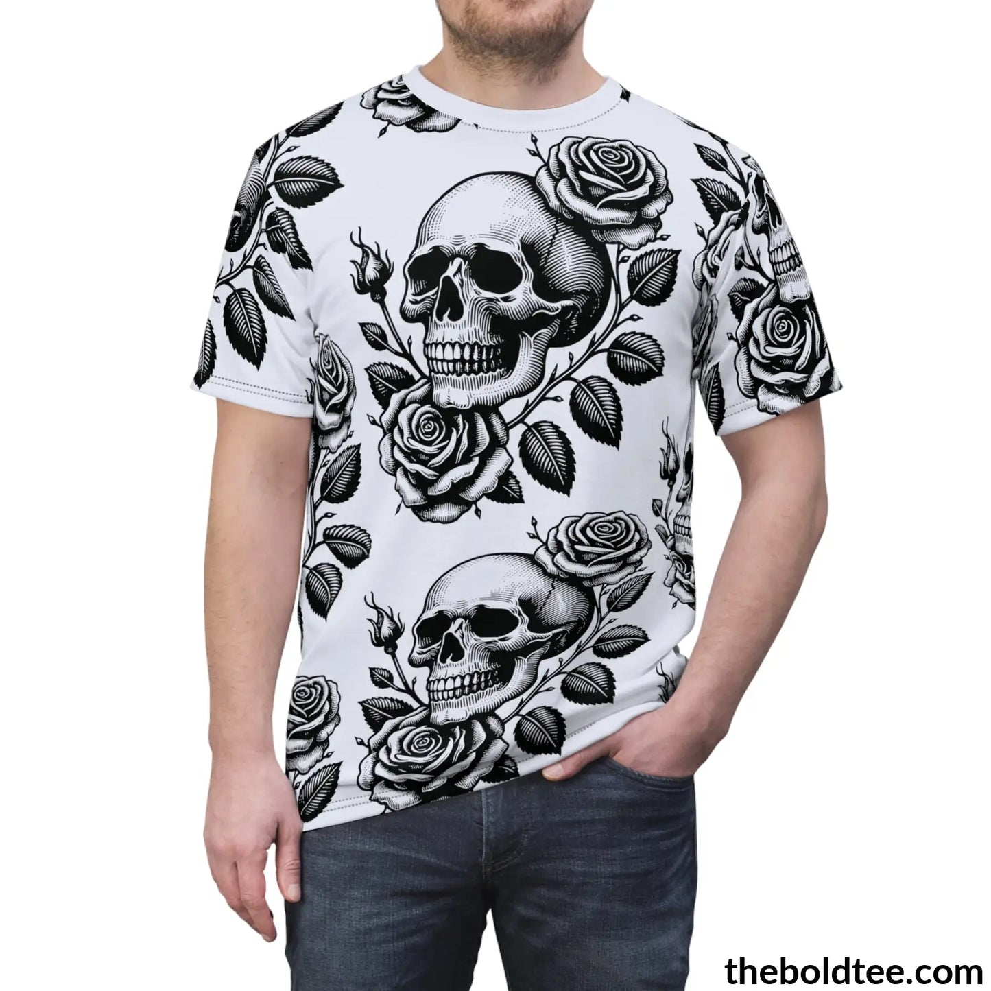 The Skull Tee - Premium All Over Print Crewneck Prints