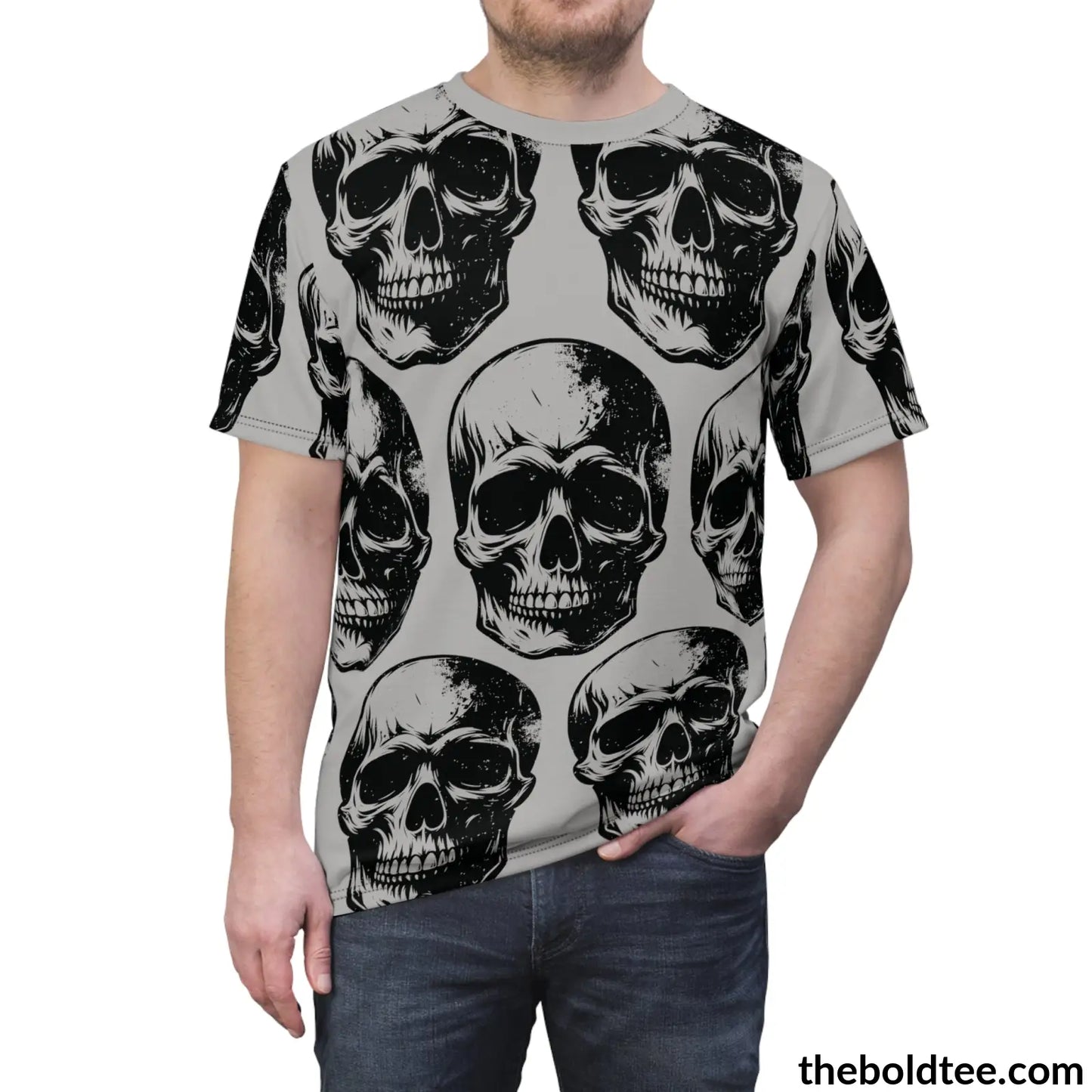 The Skull Tee - Premium All Over Print Crewneck Prints