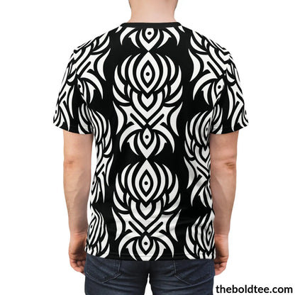 Tribal Pattern Tee - Premium All Over Print Crewneck Prints