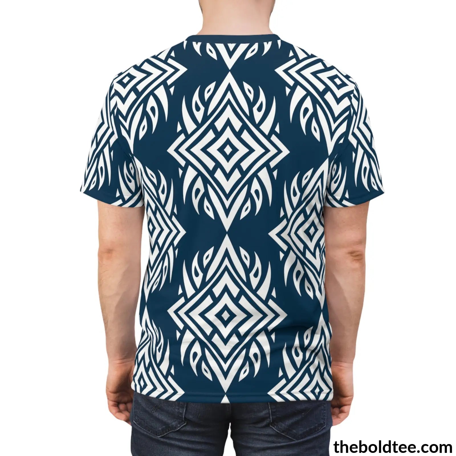 Tribal Pattern Tee - Premium All Over Print Crewneck Prints