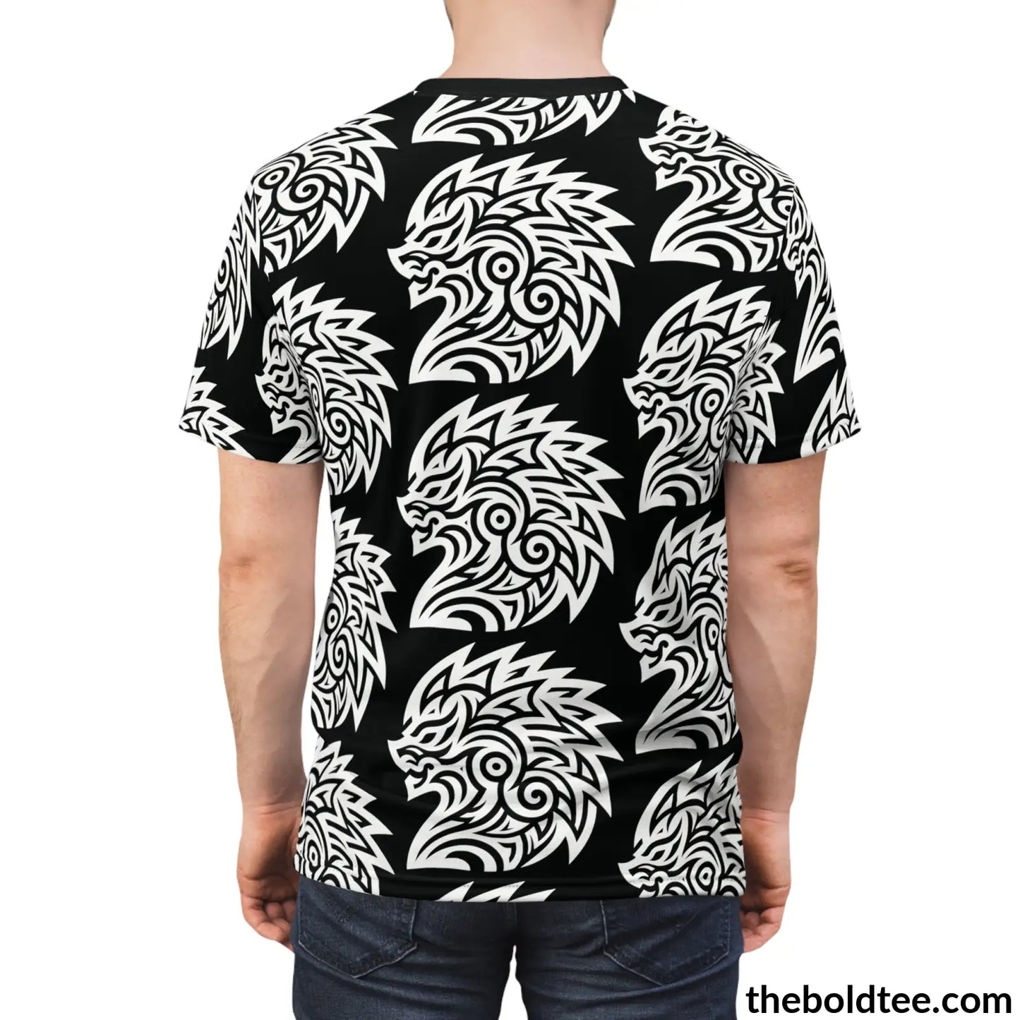 Tribal Pattern Tee - Premium All Over Print Crewneck Prints