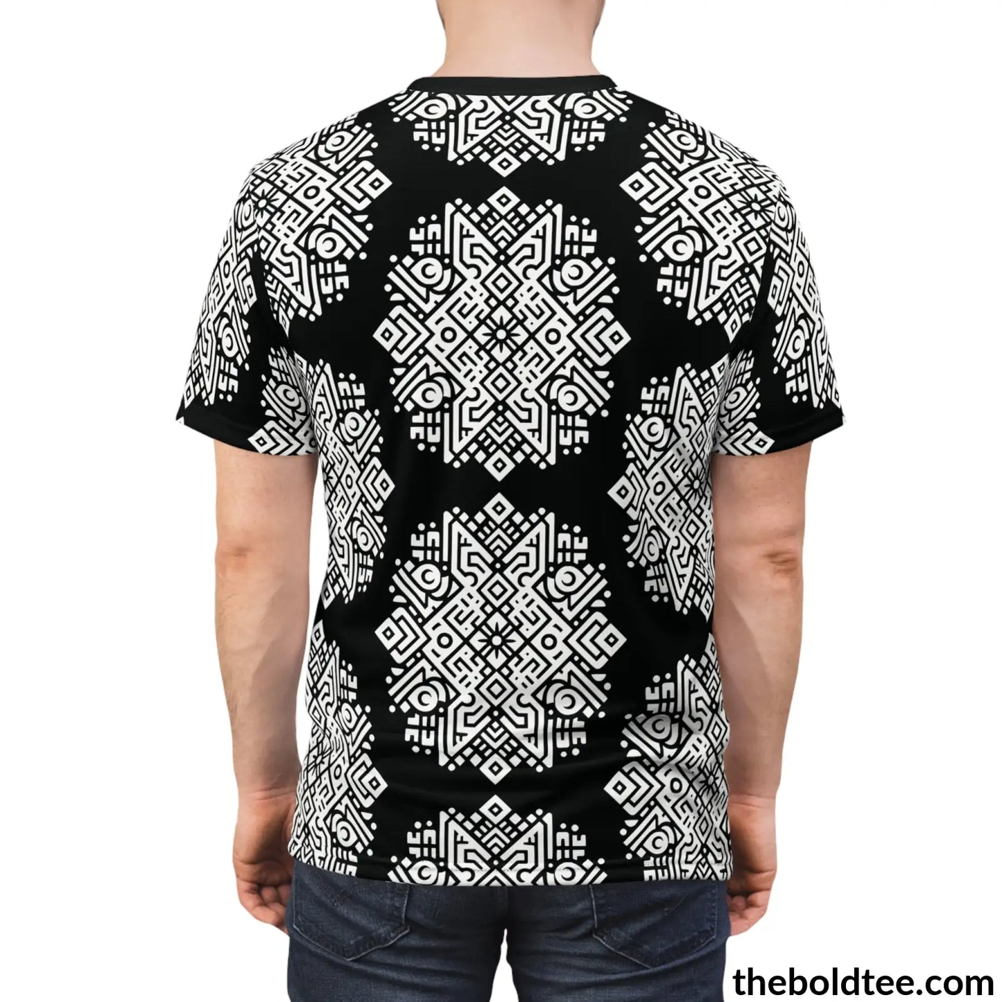 Tribal Pattern Tee - Premium All Over Print Crewneck Prints