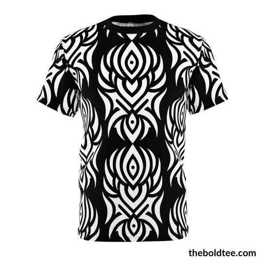 Tribal Pattern Tee - Premium All Over Print Crewneck S Prints