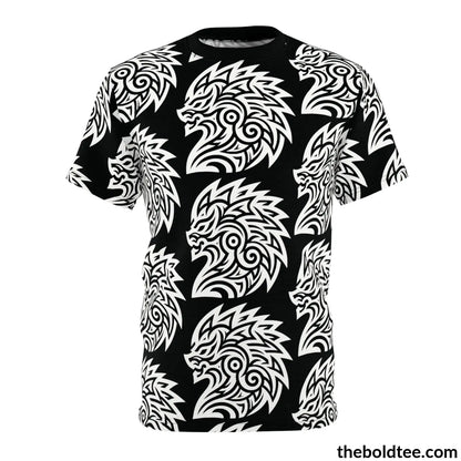 Tribal Pattern Tee - Premium All Over Print Crewneck S Prints