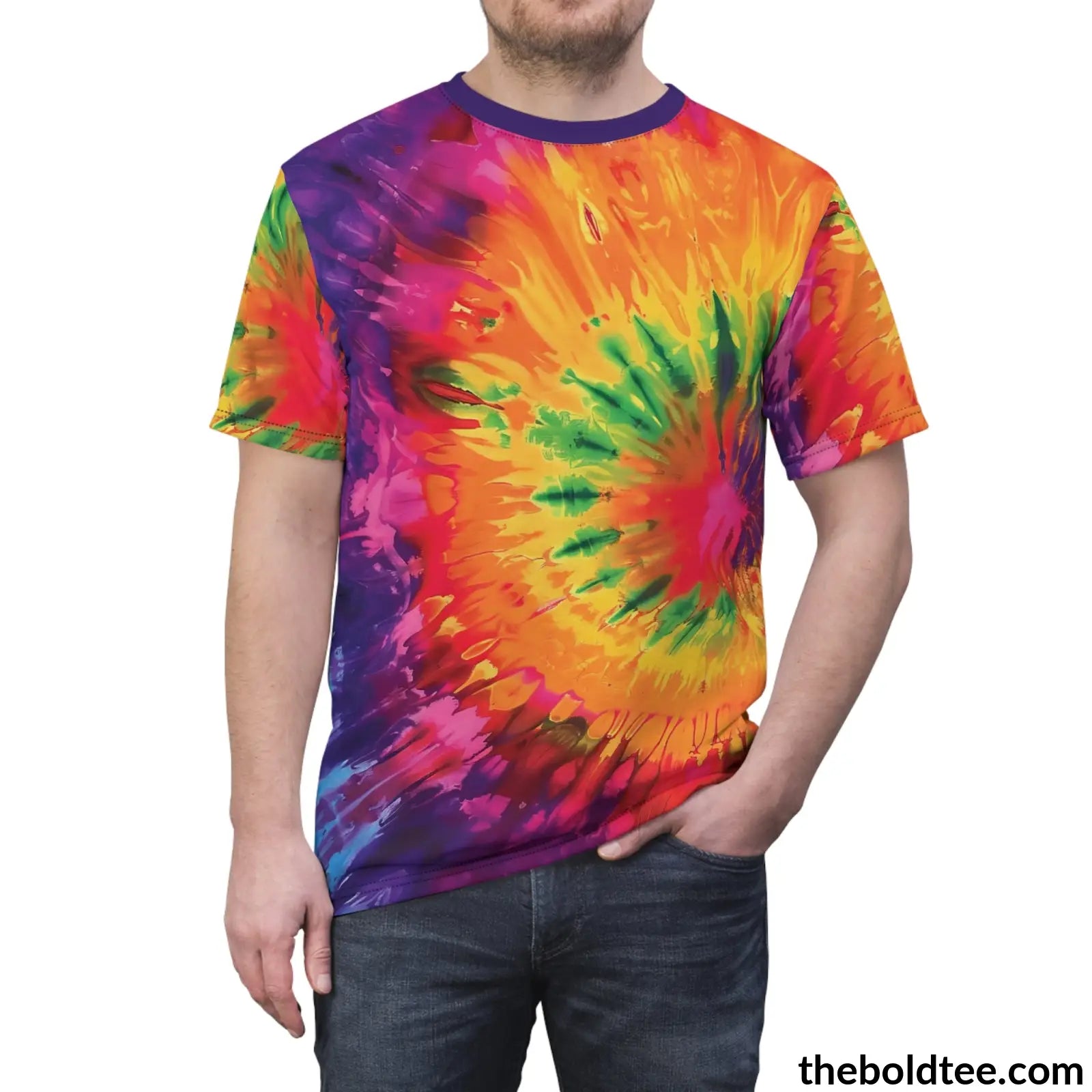 Tye Dye Tee - Premium All Over Print Crewneck Shirt Prints