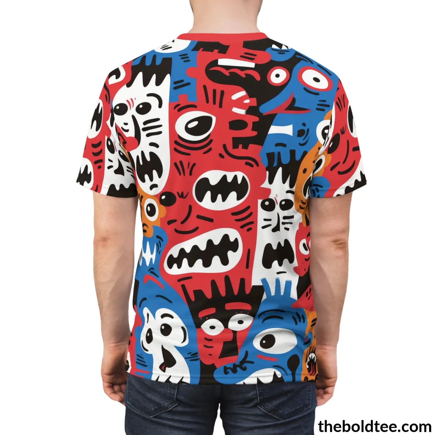 Ugly Faces Tee - Premium All Over Print Crewneck Shirt Prints