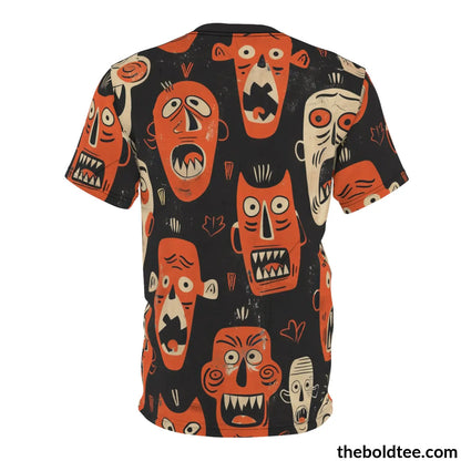 Ugly Faces Tee - Premium All Over Print Crewneck Shirt Prints