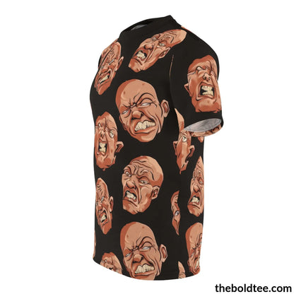 Ugly Faces Tee - Premium All Over Print Crewneck Shirt Prints