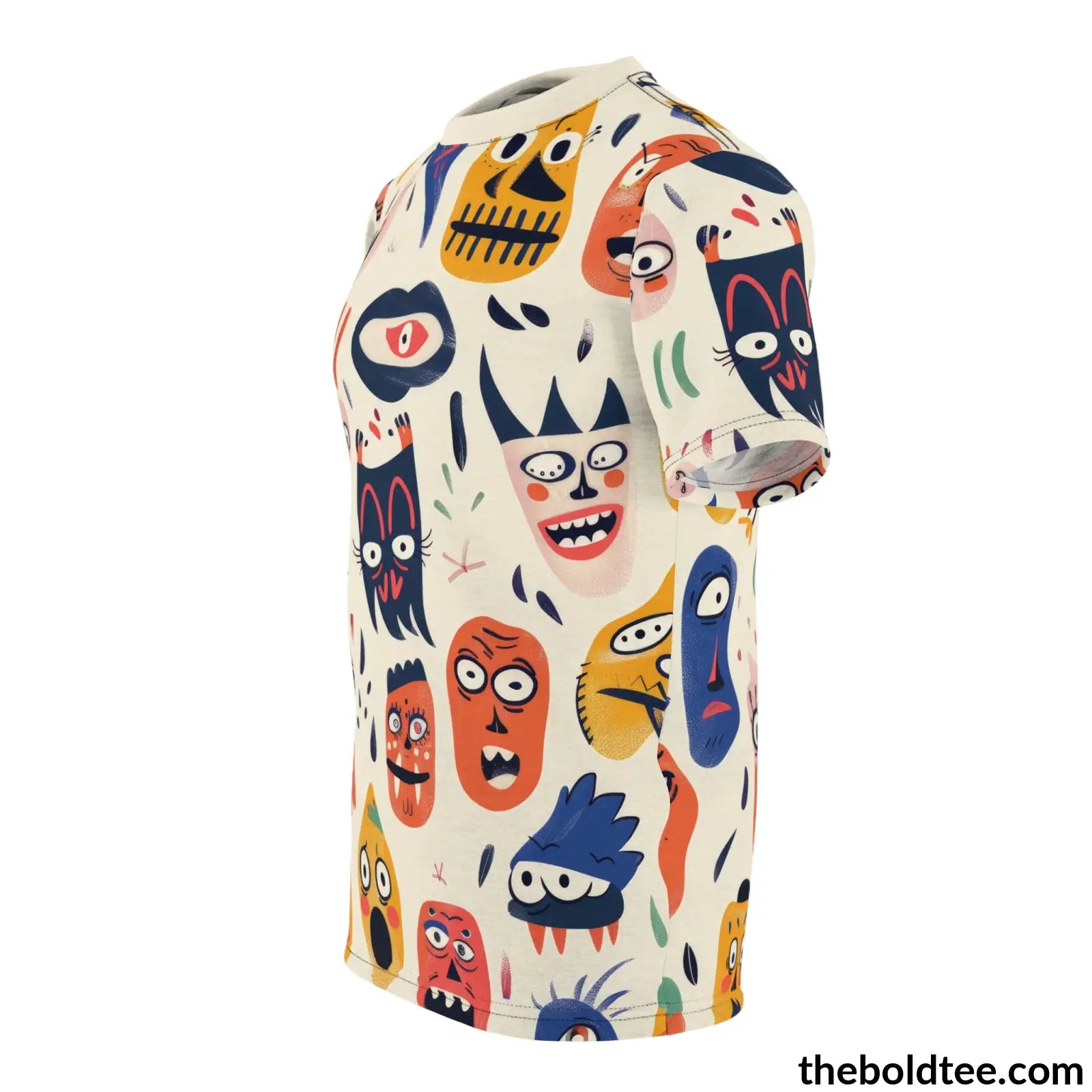 Ugly Faces Tee - Premium All Over Print Crewneck Shirt Prints