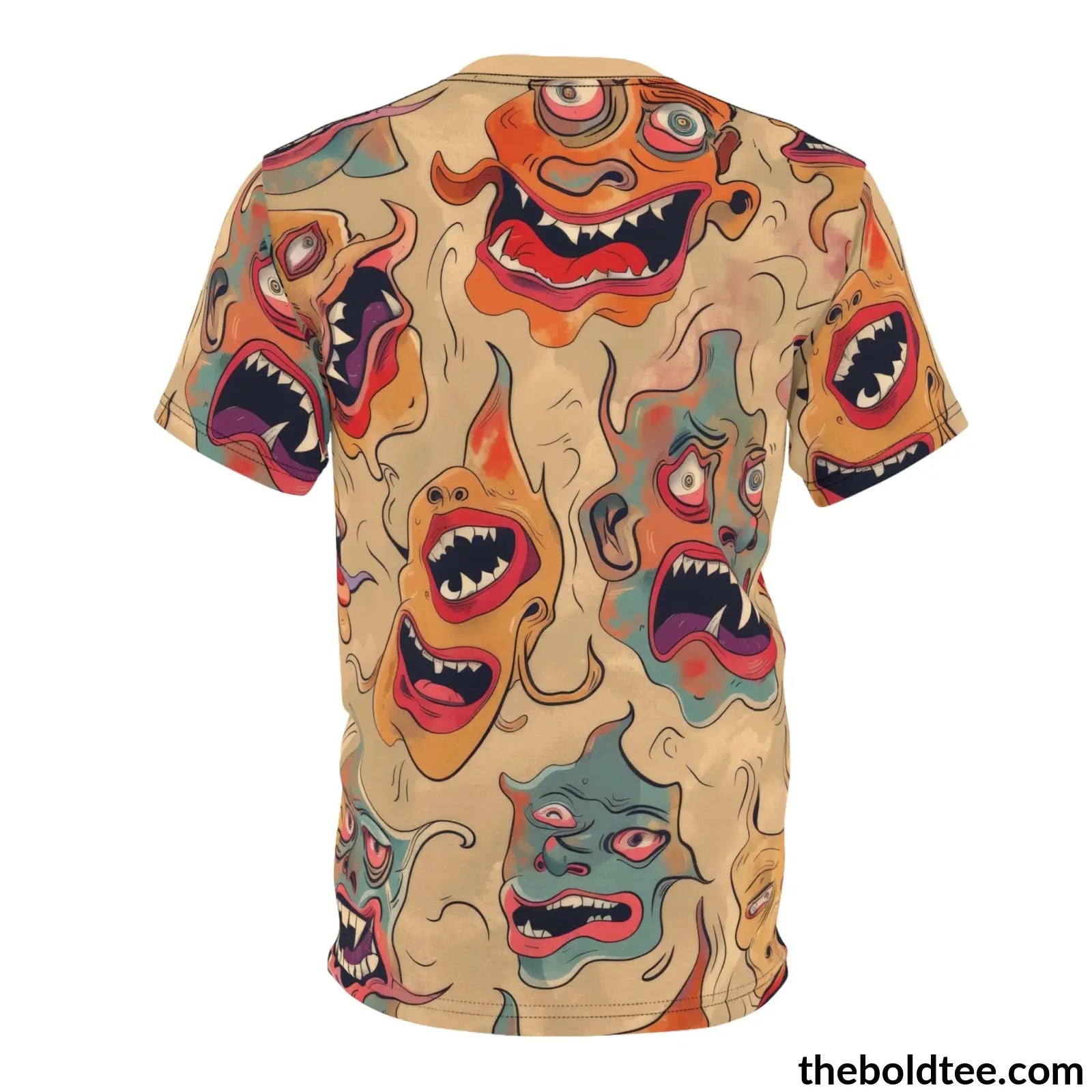 Ugly Faces Tee - Premium All Over Print Crewneck Shirt Prints