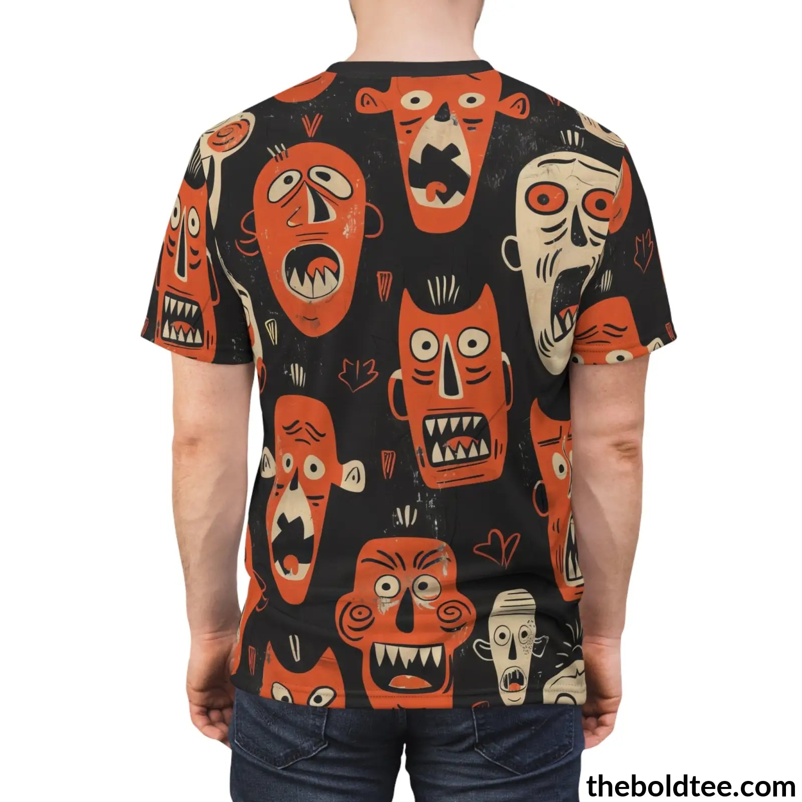 Ugly Faces Tee - Premium All Over Print Crewneck Shirt Prints